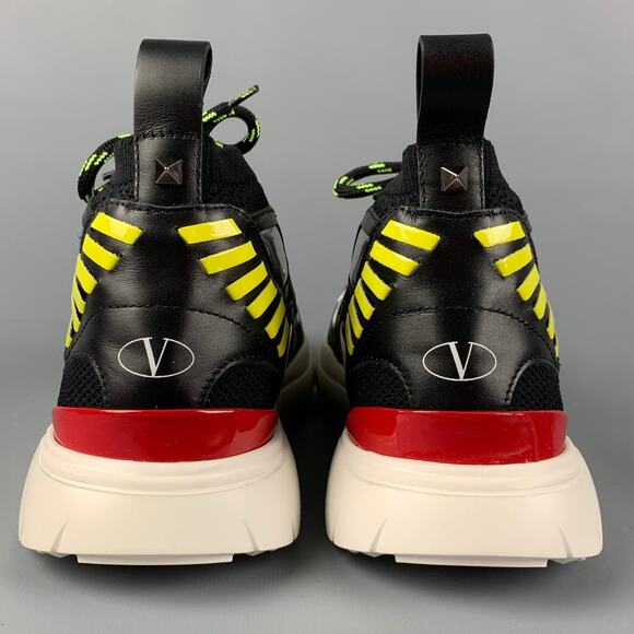 VALENTINO Size 10 Multi-Color Leather High Top Sneakers - Picture 5 of 9